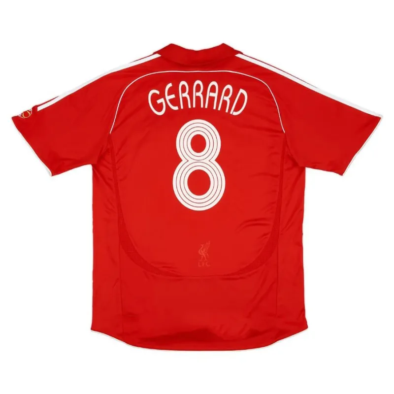 Maillot domicile retro de Steven Gerrard Liverpool 2006/2007 - Rouge