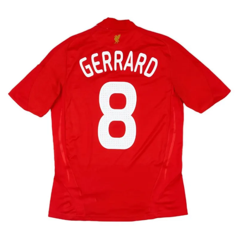 Maillot domicile retro de Steven Gerrard Liverpool 2008/10- Rouge