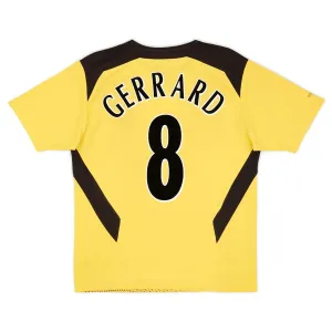 Steven Gerrard Liverpool 2004-06 Retro Auswärtstrikot - Gelb