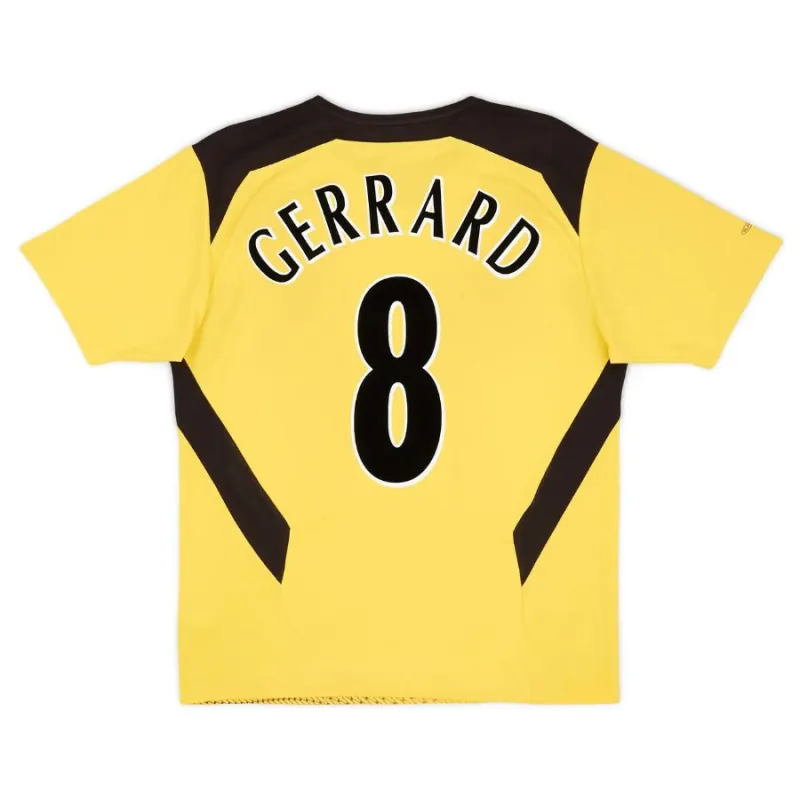 Steven Gerrard Liverpool 2004-06 Retro Auswärtstrikot - Gelb