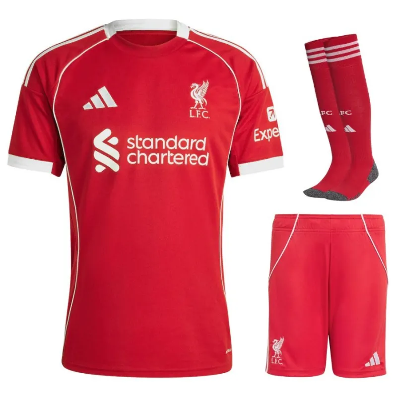 Liverpool 2025/26 Ensemble de maillot domicile pour enfants - Rouge