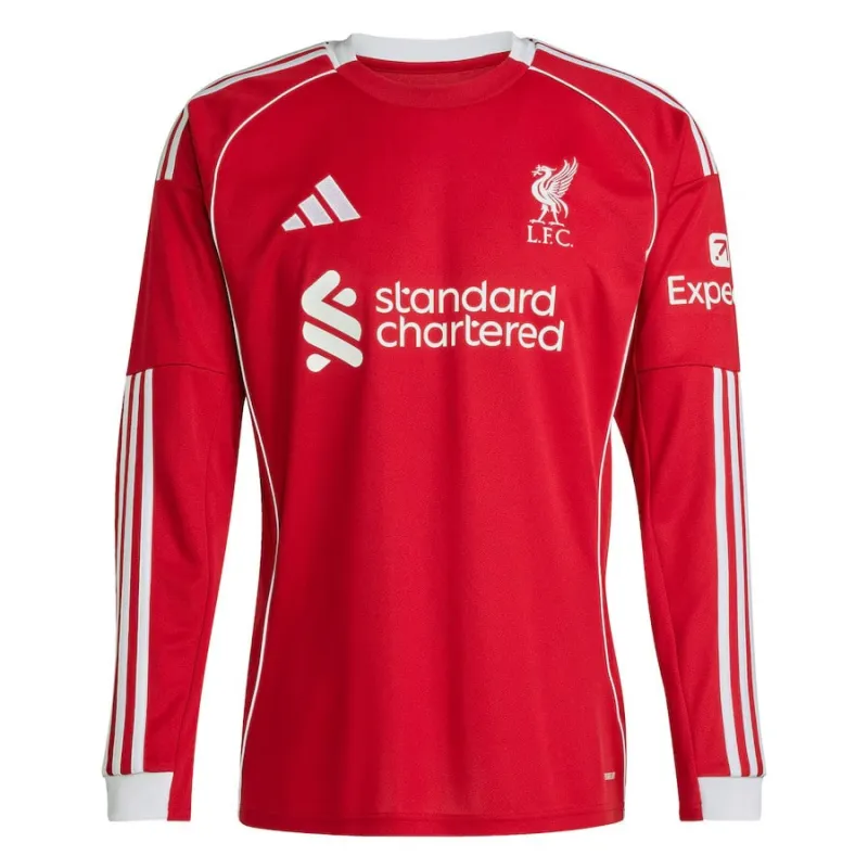 Liverpool 2025/26 Maillot domicile à manches longues - Rouge