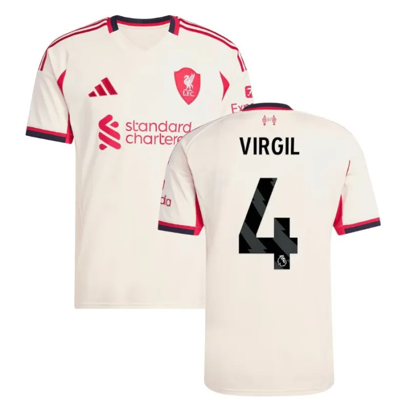 Liverpool VIRGIL 2025/26 Maillot extérieur - Blanc
