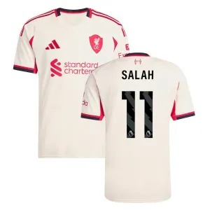Liverpool SALAH 2025/26 Camiseta de fuera - Blanca