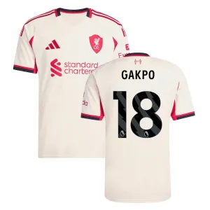 Liverpool GAKPO 2025/26 Camiseta de fuera - Blanca