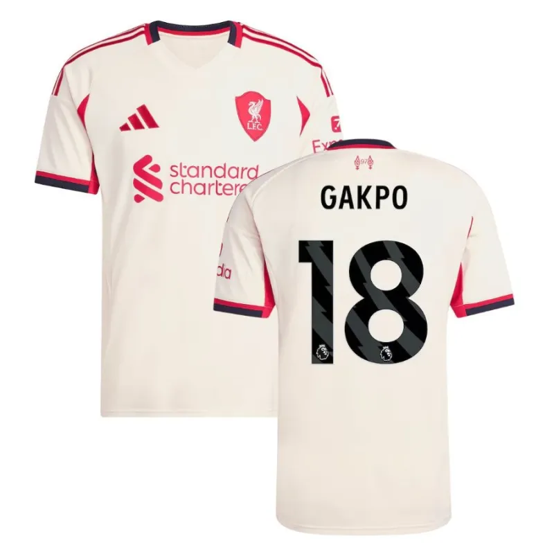 Liverpool GAKPO 2025/26 Maillot extérieur - Blanc
