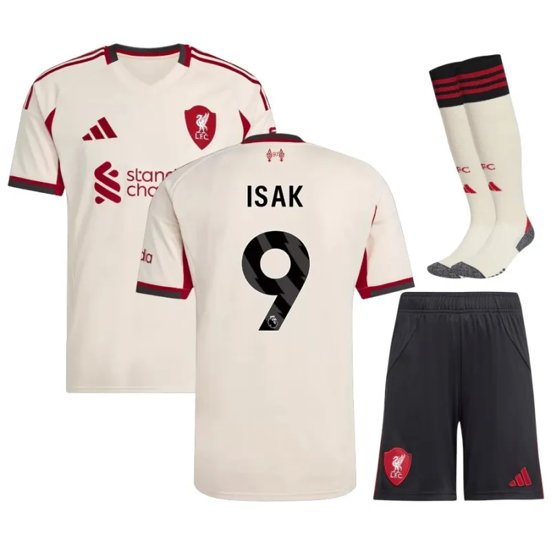 Liverpool ISAK 2025/26 Auswärts Kindertrikot - Weiß