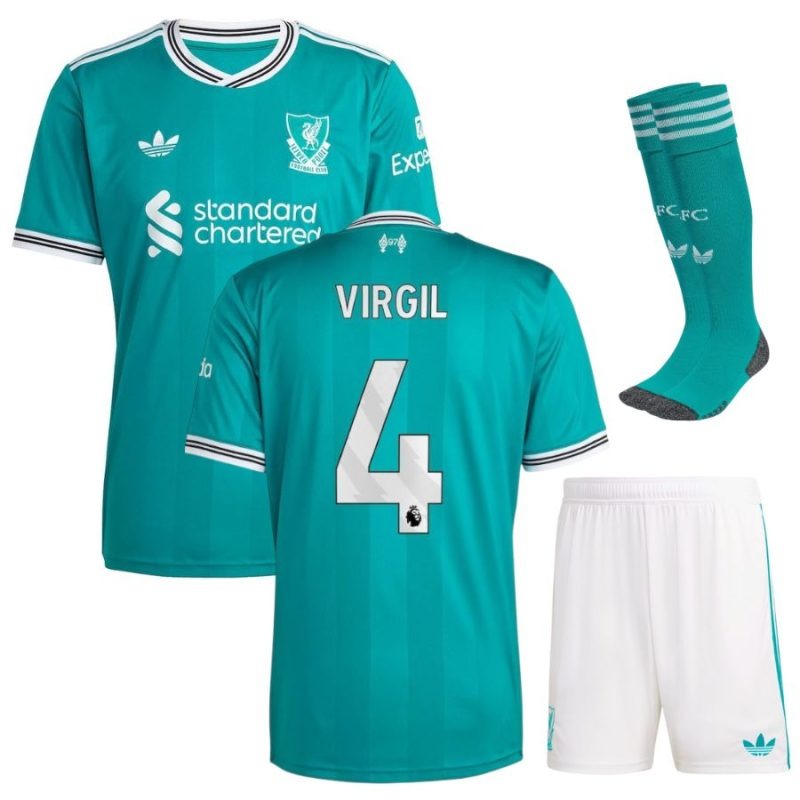 Liverpool VIRGIL 2025/26 Dritt Kindertrikot - Grün