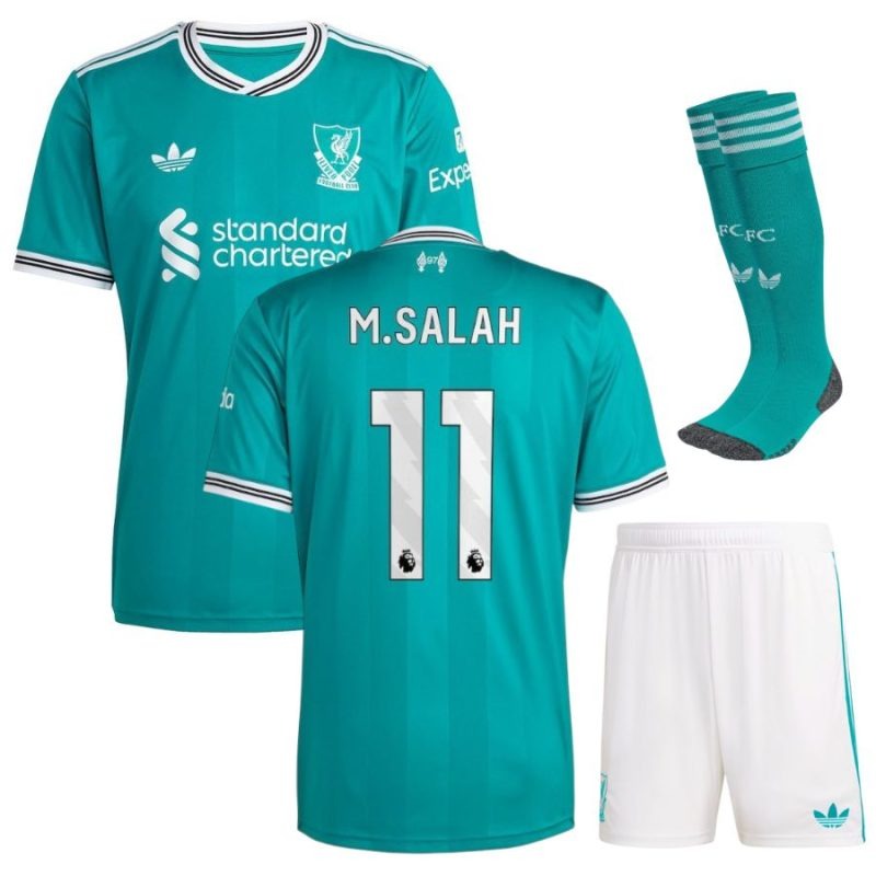 Liverpool M.SALAH 2025/26 Dritt Kindertrikot - Grün