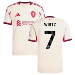 Camiseta de visitante Liverpool WIRTZ 2025/26 - Blanca
