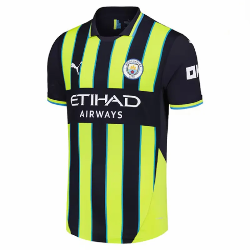 Manchester City 2024/25 Auswärtemmaillot - Schwarz/Grün