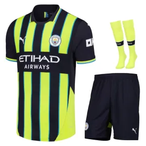 Manchester City Kinder-Trikotsatz 2024/25 Auswärtsspiel - Schwarz/Grün