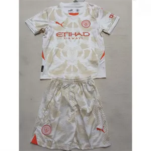Manchester City Kinder Torwart-Trikot und Shorts 2024/25 - Weiß
