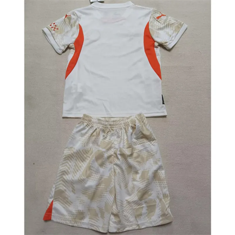 Manchester City Kids' Goalkeeper Jersey and Shorts 2024/25 - White