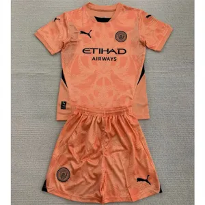 Manchester City Kinder Torwart-Trikot und Shorts 2024/25 - Orange
