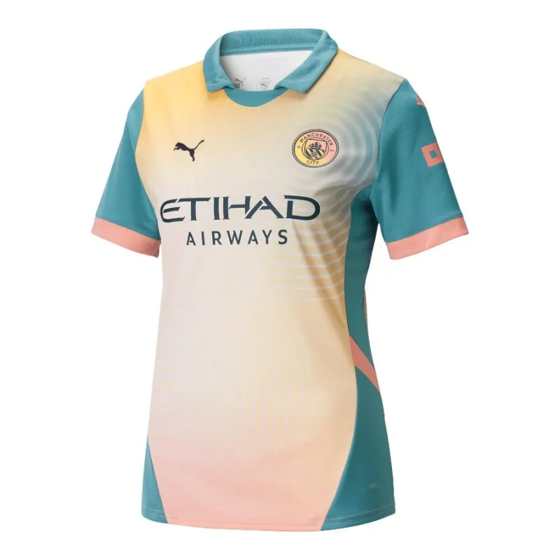 Manchester City 2024/25 Viertes Frauen-Trikot - Blau/Rosa