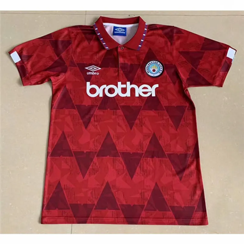 Manchester City 1956 Retro Auswärts-Trikot - Rot