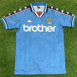 Camiseta de campo de casa retró de Manchester City 1988/89 - Azul