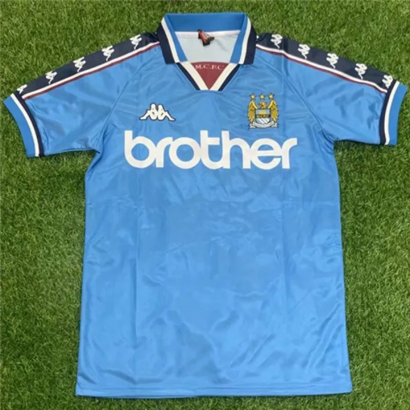 Manchester City 1988/89 Retro Heim-Trikot - Blau