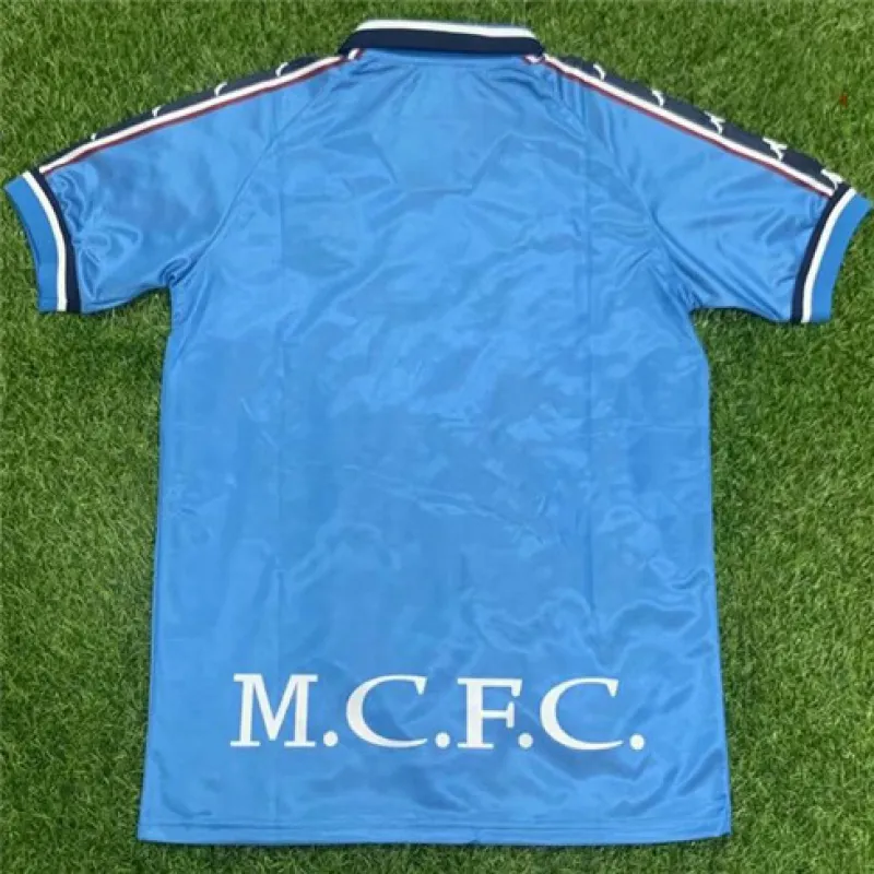 Manchester City 1988/89 Retro Heim-Trikot - Blau