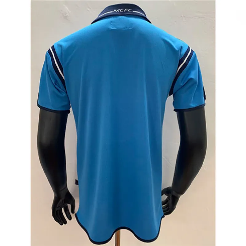 Maillot domicile rétro de Manchester City 2001/02 - Bleu