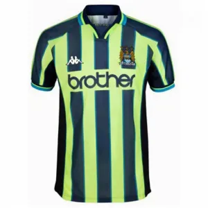 Manchester City 1998/99 Away Retro Jersey - Black/Green