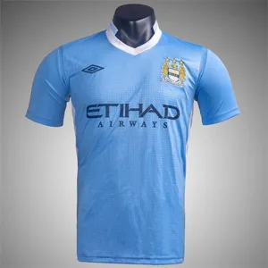 Manchester City 2011/12 Retro Heim-Trikot - Blau