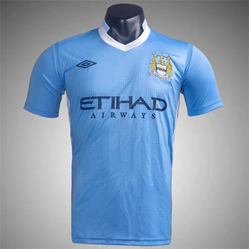 Manchester City 2011/12 Retro Heim-Trikot - Blau