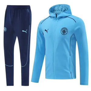 Manchester City 2024/25 Kapuzen-Sportjacke - Blau