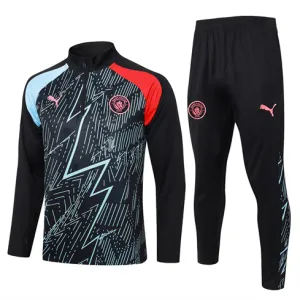 Manchester City 2024/25 Kinder-Sportbekleidung - Schwarz