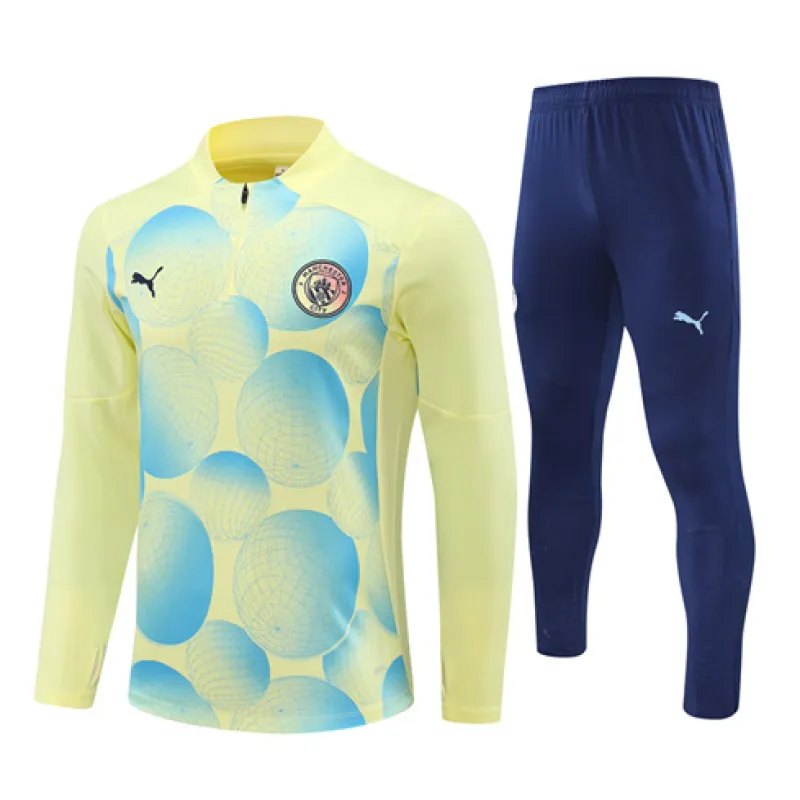Manchester City 2024/25 Kinder-Sportbekleidung - Gelb