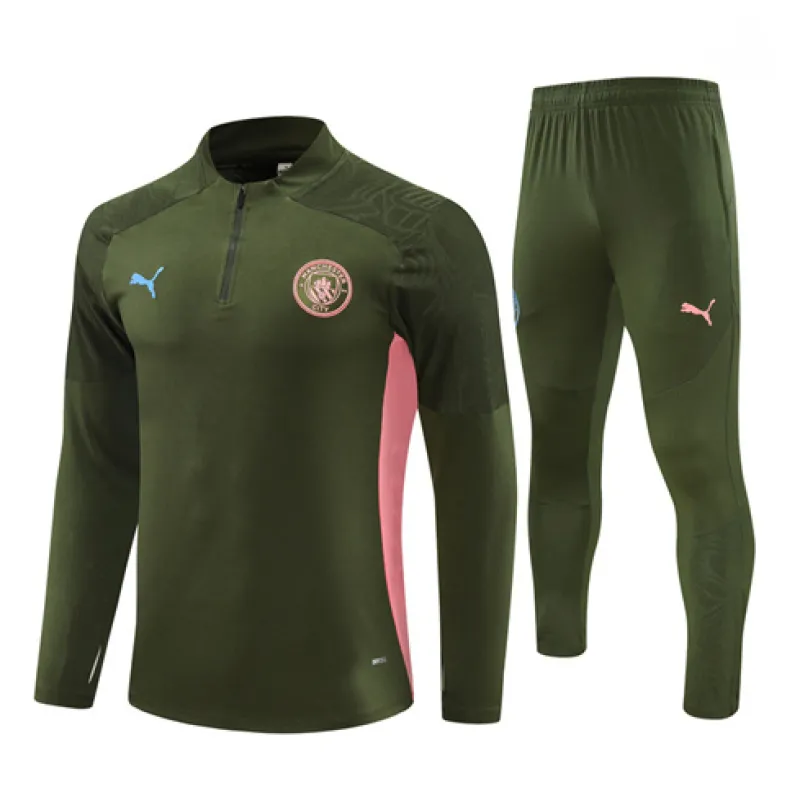 Manchester City 2024/25 Kinder-Sportbekleidung - Militärgrün