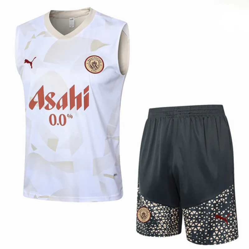 Ensemble shorts et gilet de Manchester City 2024/25 - Abricot
