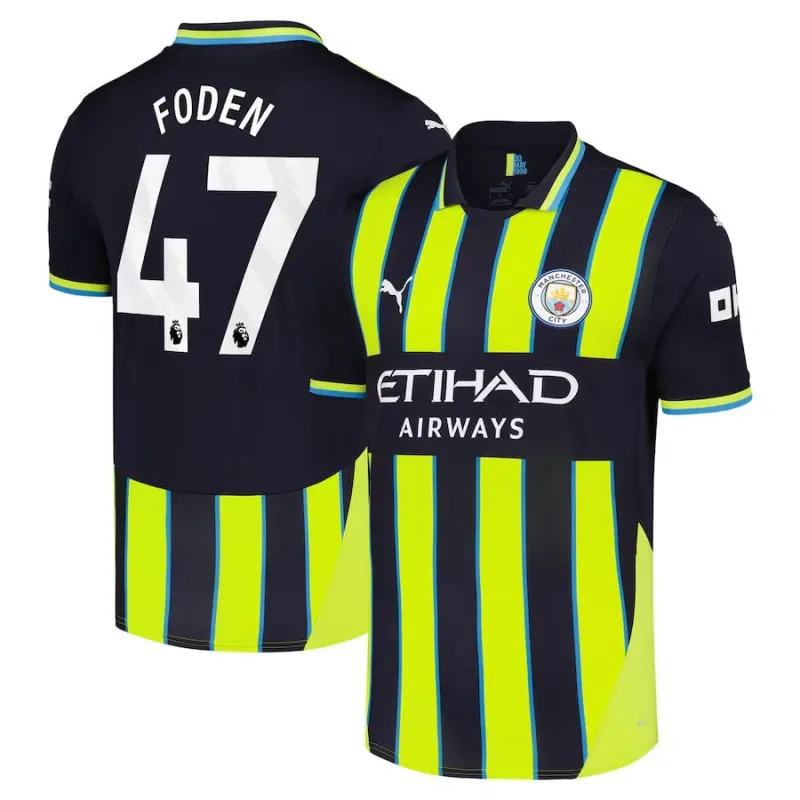 FODEN Manchester City 2024/25 Away Jersey - Black/Green