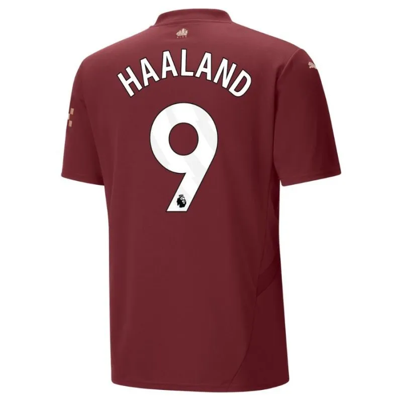 HAALAND Manchester City Drittes Trikot 2024/25 - Burgundrot