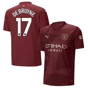 DEBRUYNE Manchester City Drittes Trikot 2024/25 - Burgundrot