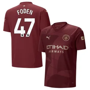 FODEN Manchester City Drittes Trikot 2024/25 - Burgundrot