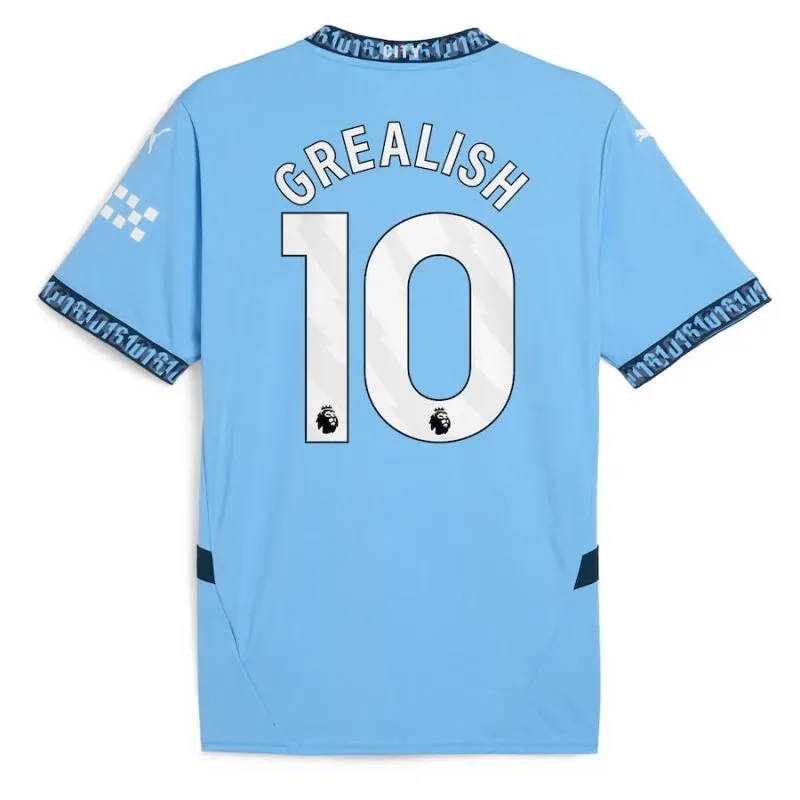 GREALISH Manchester City Kinder Heimtrikot-Set 2024/25 - Blau