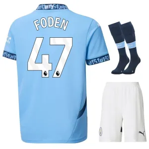 FODEN Manchester City Kinder Heimtrikot-Set 2024/25 - Blau