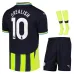 GREALISH Ensemble de maillot d'enfant d'équipe d'extérieur de Manchester City 2024/25 - Noir/Vert