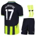 DEBRUYNE Ensemble de maillot d'enfant d'équipe d'extérieur de Manchester City 2024/25 - Noir/Vert
