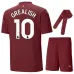 GREALISH Manchester City Kinder Drittes Trikot-Set 2024/25 - Burgundrot