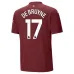 DEBRUYNE Manchester City Kinder Drittes Trikot-Set 2024/25 - Burgundrot