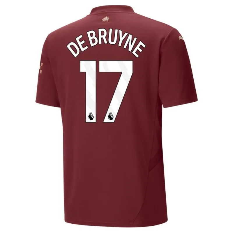 DEBRUYNE Manchester City Kinder Drittes Trikot-Set 2024/25 - Burgundrot