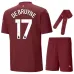 DEBRUYNE Manchester City Kinder Drittes Trikot-Set 2024/25 - Burgundrot