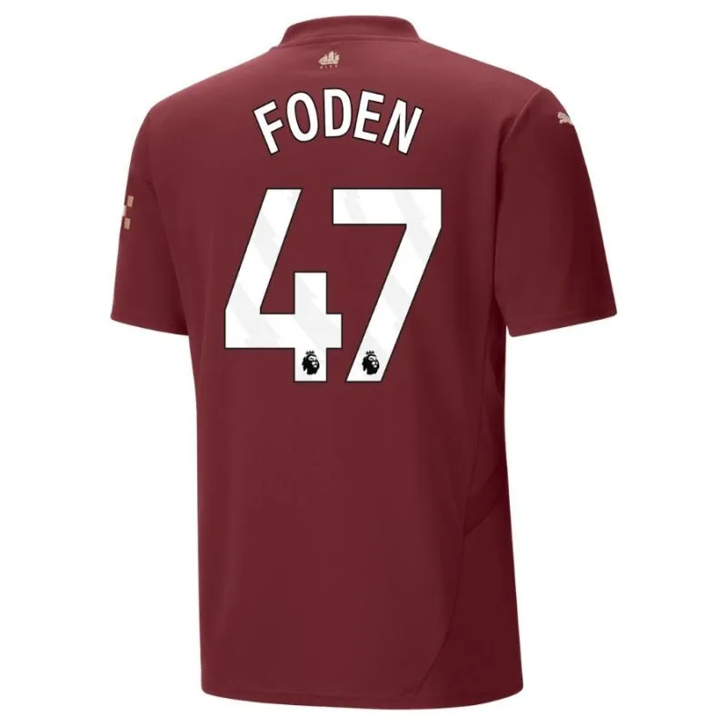 FODEN Manchester City Kinder Drittes Trikot-Set 2024/25 - Burgundrot