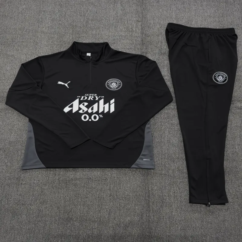 Manchester City 2025/26 Kinder Sportanzug Schwarz