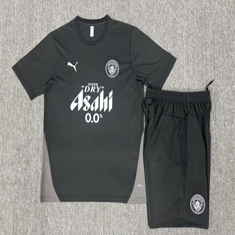 Manchester City 2025/26 Kinder Trainingsanzug schwarz