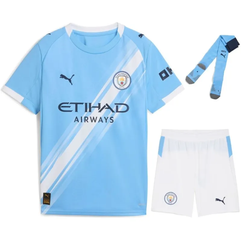 Kit d'enfant Manchester City 2025/26 domicile - Bleu
