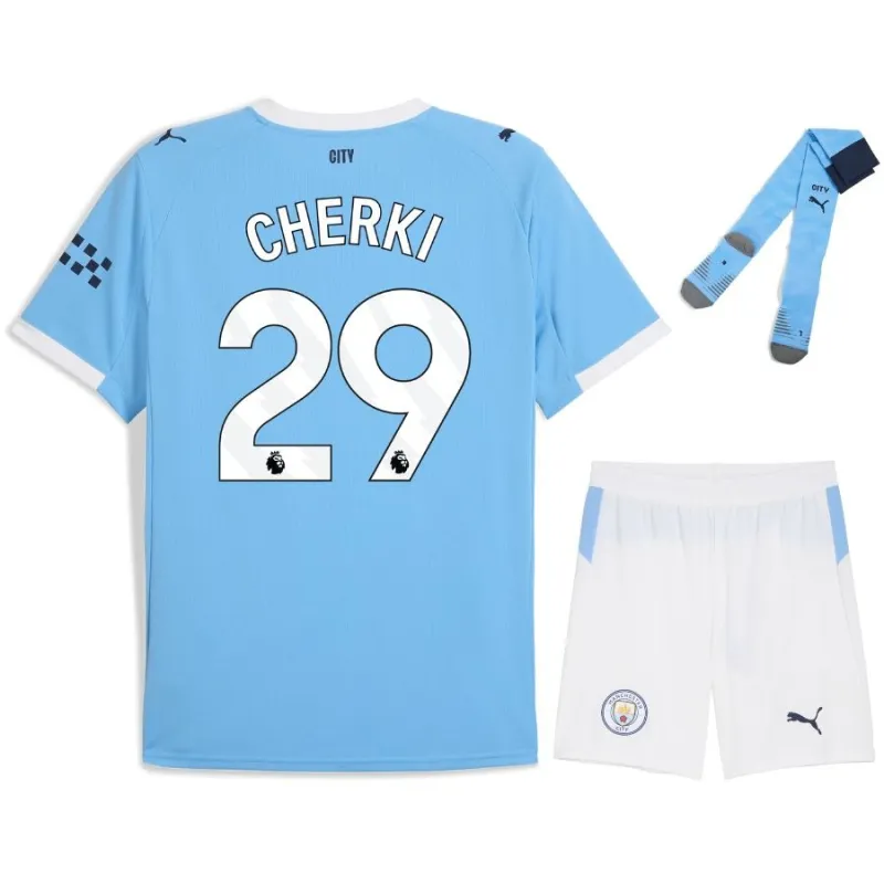 Kit d'enfant CHERKI Manchester City 2025/26 domicile - Bleu